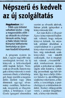 Zalai Hírlap 2012 11 22 273sz 11old - Népszerű és kedvelt az új szolgáltatás.jpg